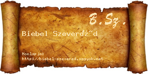 Biebel Szeveréd névjegykártya